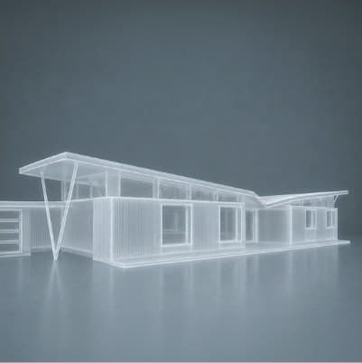 Elemental Midcentury — Arcigami arcitype architectural rendering